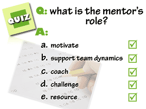 what is the mentor's role?